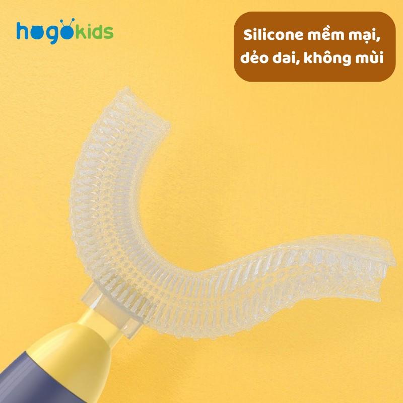 Bàn Chải Đánh Răng Silicone Chữ U HOGOKIDS Thay Được Đầu Chải Mẫu Mới Tiện Lợi Cho Bé Từ 6m - Timikid