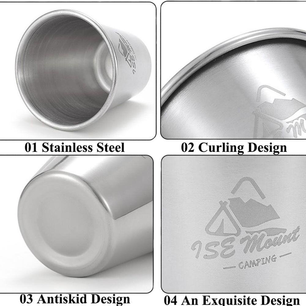 Cốc Uống Trà / Cà Phê Bằng Thép Không Gỉ Thiết Kế Độc Đáo Tiện Dụng Mang Theo