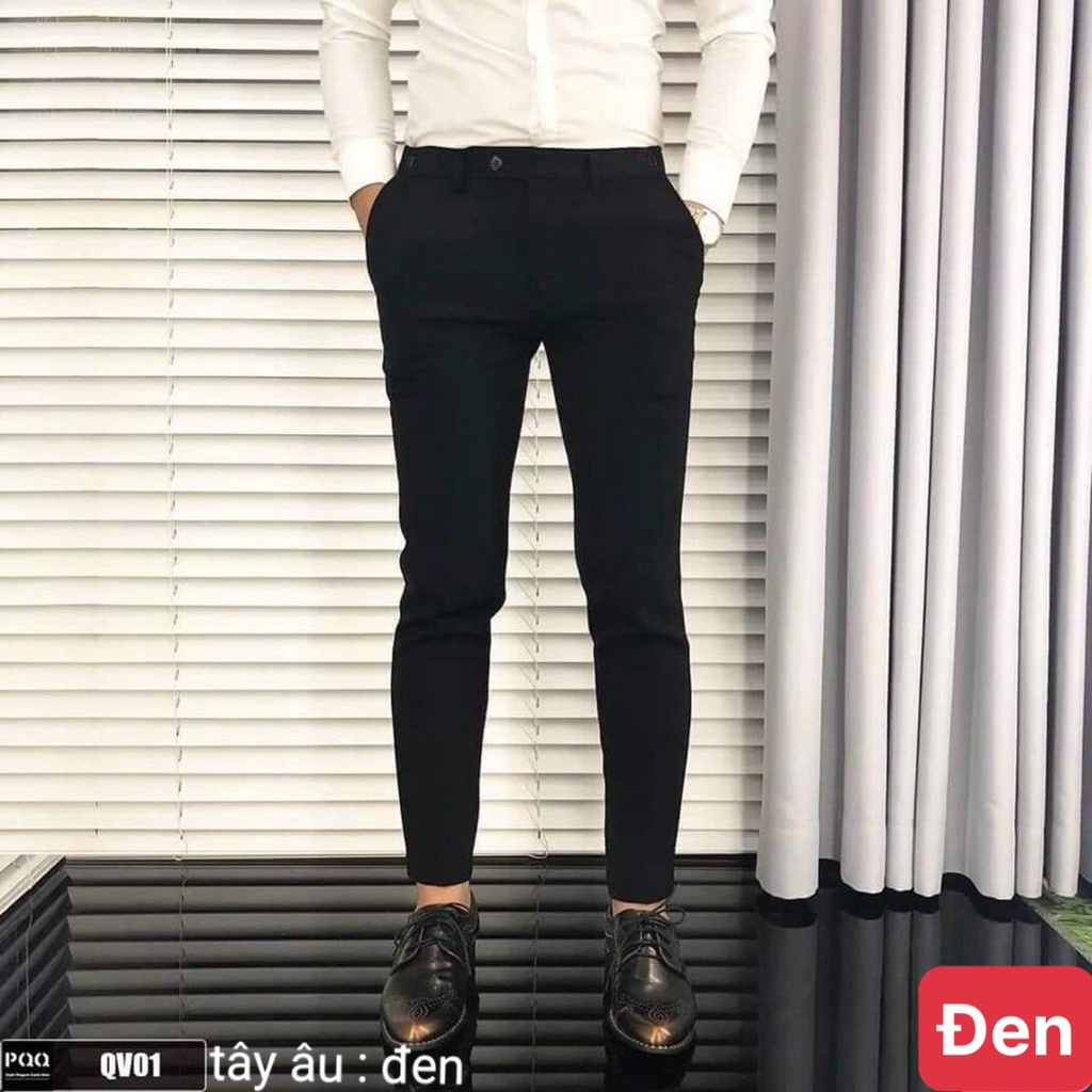 Quần tây âu nam cao cấp màu xám tiêu chất kiệu kate co dãn nhẹ - quần nam công sở học sinh form chuẩn ADO 3 mẫu mới