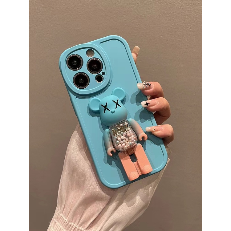 Hạt Gradient Gấu Bạo Lực. Ốp Điện Thoại Có Giá Đỡ Xoay Cho IPhone 14 13 12 11 PRO MAX X XR XS MAX 6 6S 7 8 PLUS SE 2020