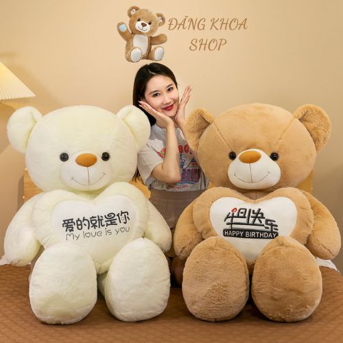 Gấu Bông TEDDY Ôm Trái Tim To Khổng Lồ Đáng Yêu Làm Quà Tặng Cao Cấp ĐĂNG KHOA