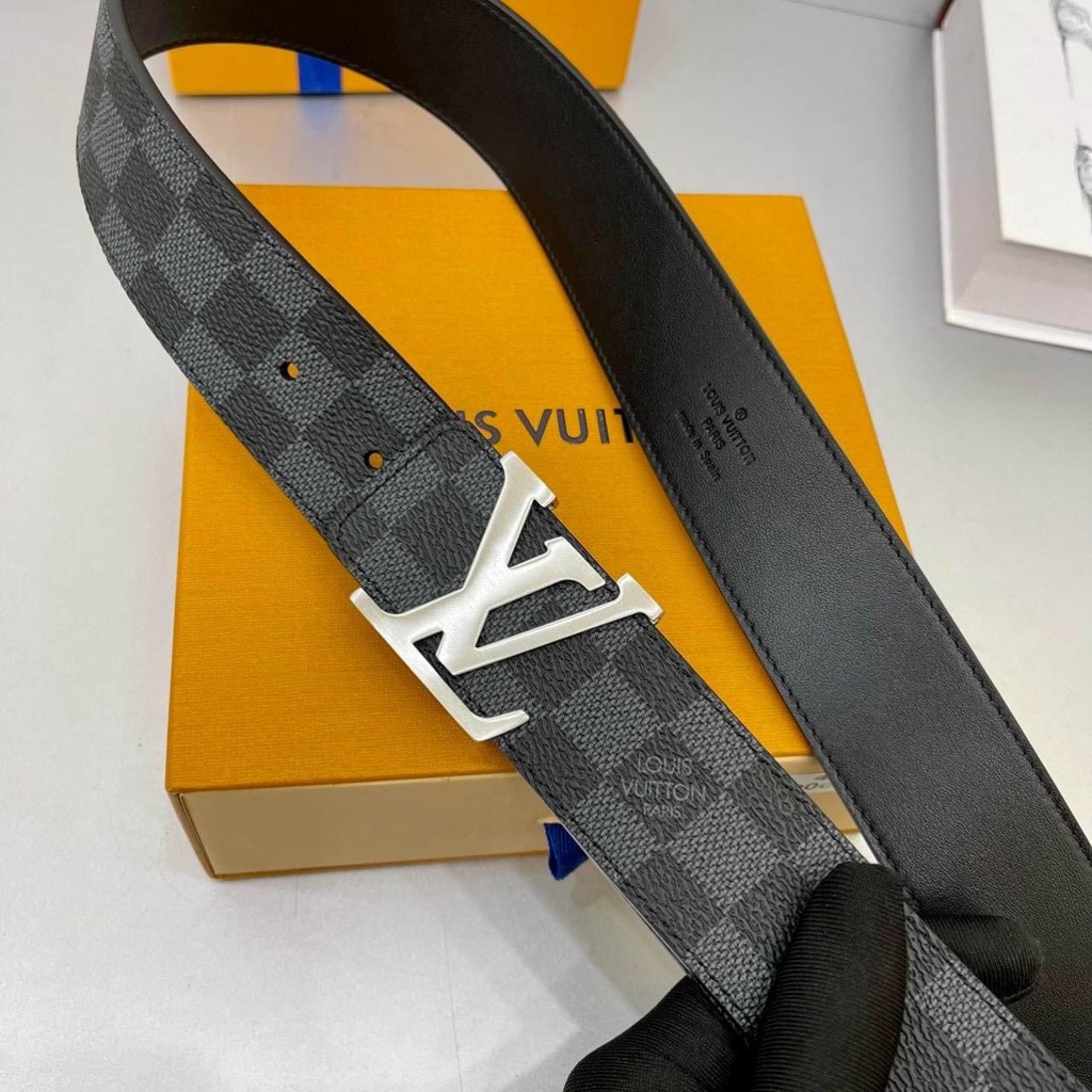 Dây Thắt Lưng , Dây Nit Nam LV Mặt Khoá Kim Loại Nguyên Khối Trẻ Trung Thanh Lịch Cao Cấp