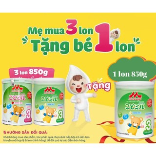 Sữa MORINAGA KODOMIL 850G cho bé 3 tuổi trở lên - Mua 3 tặng 1