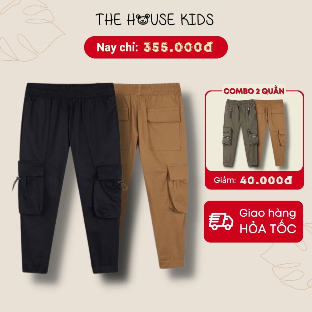 Quần jogger dài trẻ em kaki túi hộp bé trai THE HOUSE KIDS