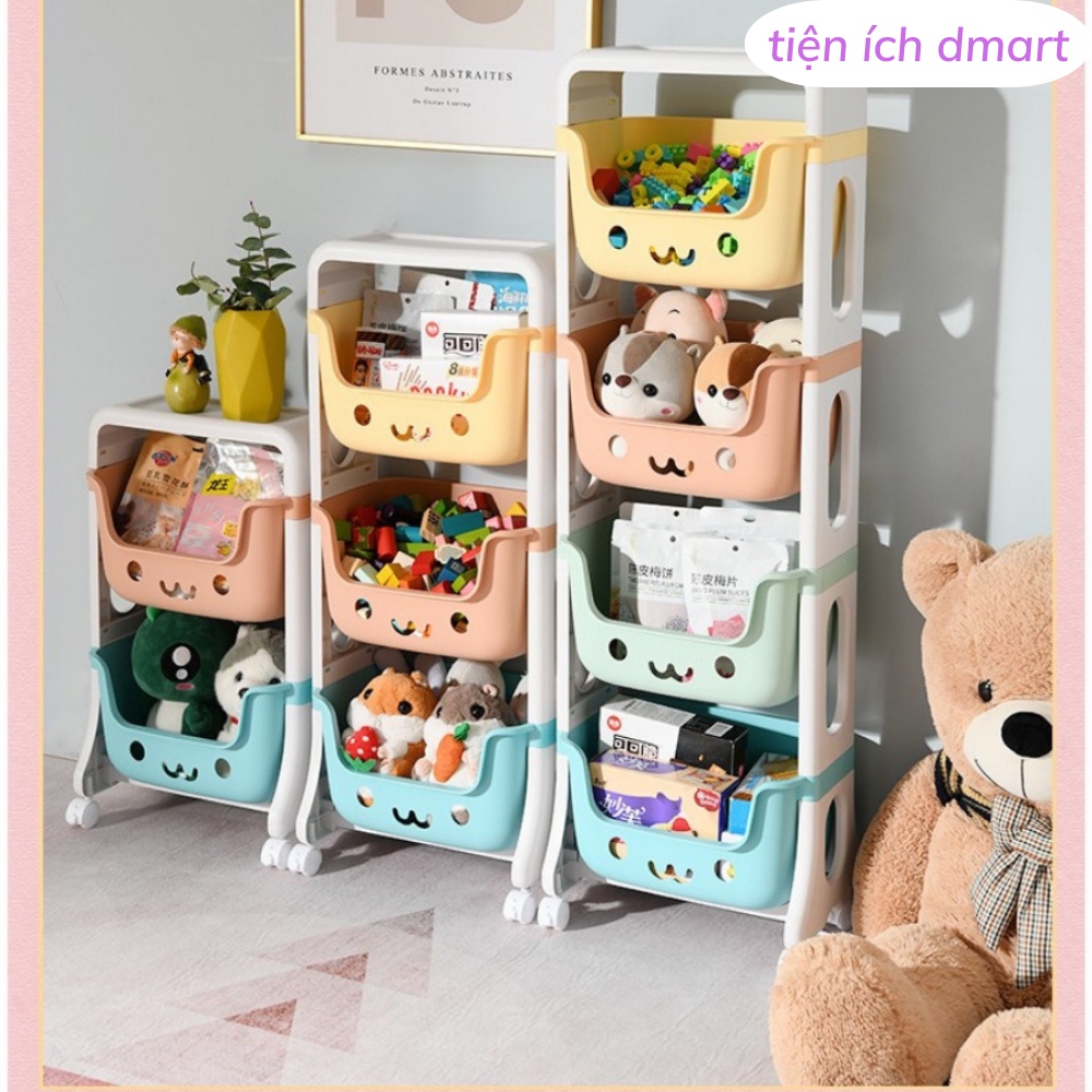 kệ để đồ HOKORI kệ nhựa Việt Nhật có bánh xe di chuyển dễ dàng 5576