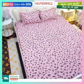 Ga Giường Cotton Poly,Drap Trải Nệm[80cmx2m,1mx2m]Mẫu Tùy Chọn-HCM[mẫu da báo hồng]