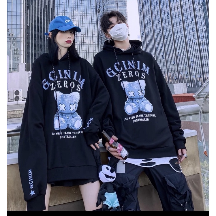 Áo hoodie Gấu GCINIM mũ 2 lớp TTA688