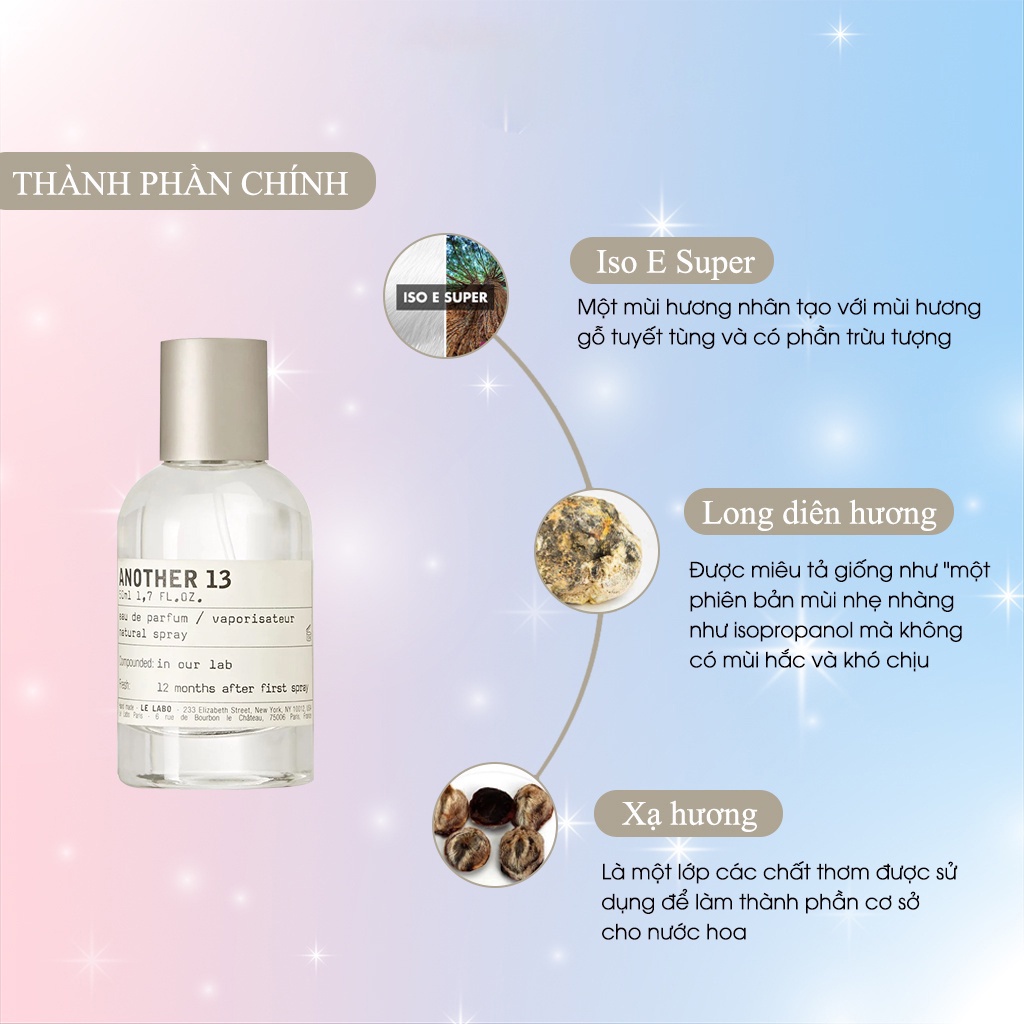 Nước hoa unisex Le Labo Another 13 Trong veo nhẹ nhàng thanh khiết, Lưu hương lâu mùi hương gỗ tươi mát cuốn hút | BigBuy360 - bigbuy360.vn