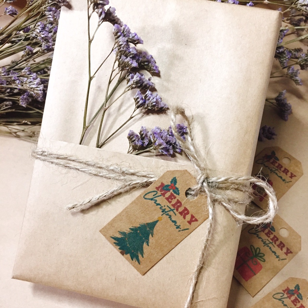 40 Tag kraft 3x5cm 25/12 Giáng Sinh/ Noel/Merry Christmas/  treo hộp quà/ chai lọ/ túi
