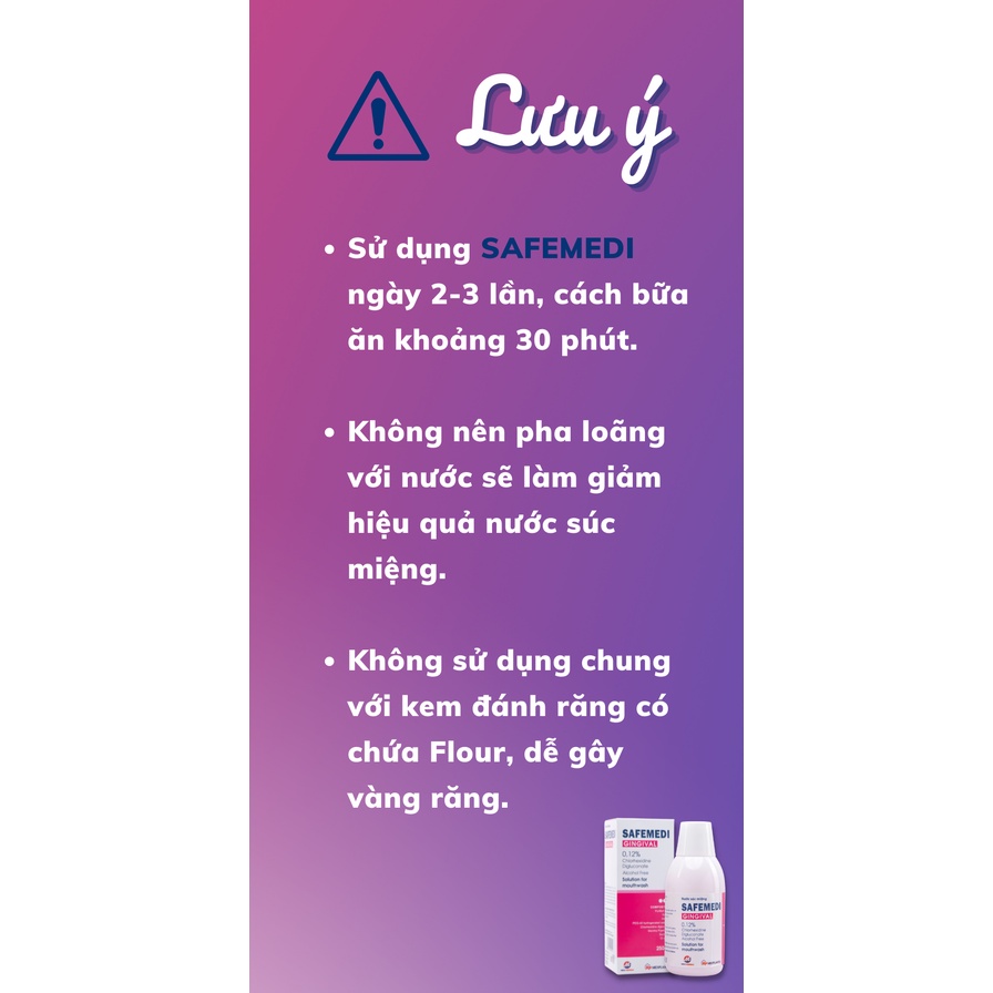 Nước súc miệng Safemedi Gingival 250ml