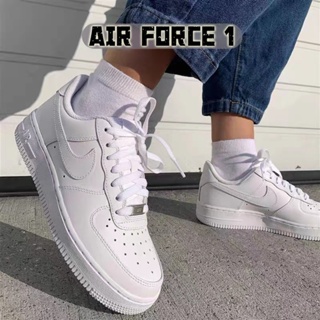 Image of 正品熱銷 Nike Air Force 空軍一號板鞋 小白鞋 AF1低幫板鞋 防滑減震 運動鞋 休閒鞋 男女同款 情侶鞋