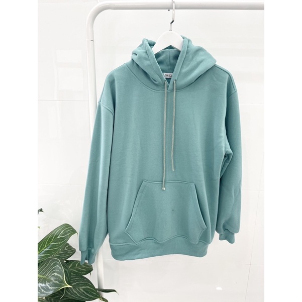 Áo hoodie trơn VN CLO xanh lạ - HD022