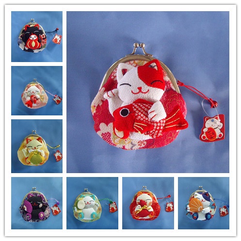 Ví đựng hình mèo may mắn nhiều màu sắc dễ thương tiện dụng