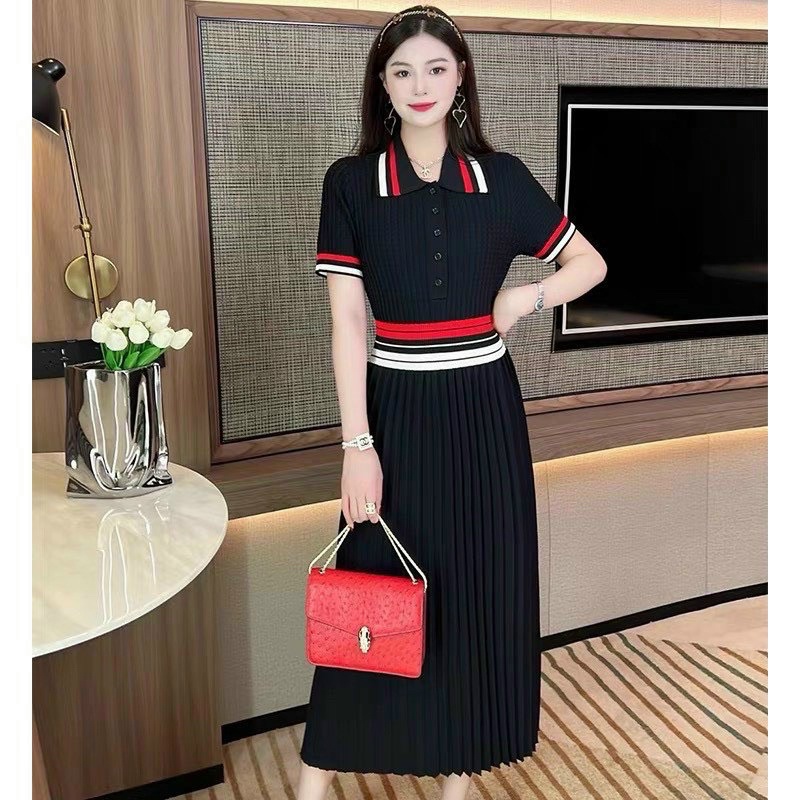 ( HÀNG NHẬP) VÁY LEN DỆT KIM DẬP LY CAO CẤP