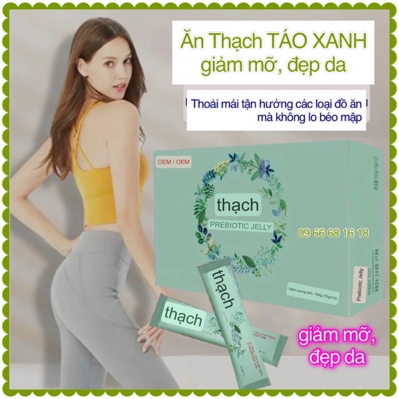 THẠCH THẢI ĐỘC THẢI MỠ  GIẢM CÂN - THẠCH TÁO XANH Jelly - GIẢM CÂN  trang nemo