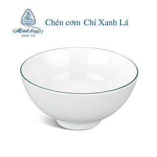 Chén cơm sứ Minh Long viền xanh lá - chén cơm sứ minh long