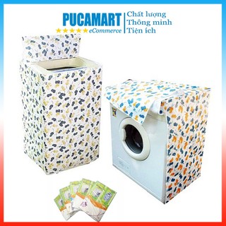 Áo Trùm Máy Giặt PUCA Loại Dày Cho Máy 8-11kg, Bạt Che Bụi, Nắng, Mưa, Tấm Phủ Máy Giặt Tiện Lợi
