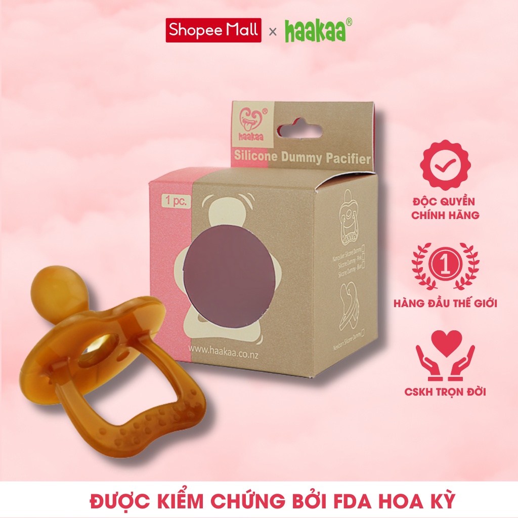 Ti ngậm silicone Nanosilver Haakaa cho bé từ 3 tháng