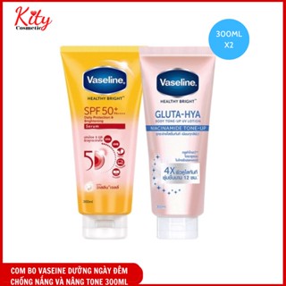 Combo Vaseline dưỡng ngày đêm chống nắng & nâng tông gấp 4 lân