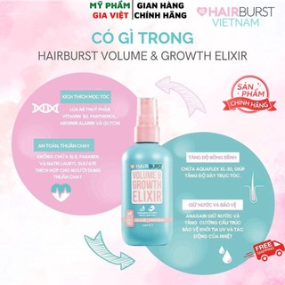 Xịt Dưỡng Tóc Hairburst Volume and Growth Elixir 125ml