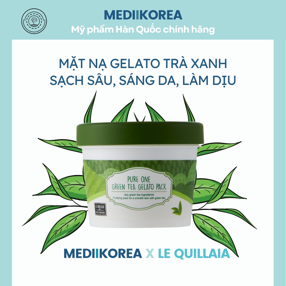 DEAL SỐC Mặt Nạ Trà Xanh Gelato Le Quillaia Sạch Sâu, Sáng Da, Chống Lão Hoá 100g