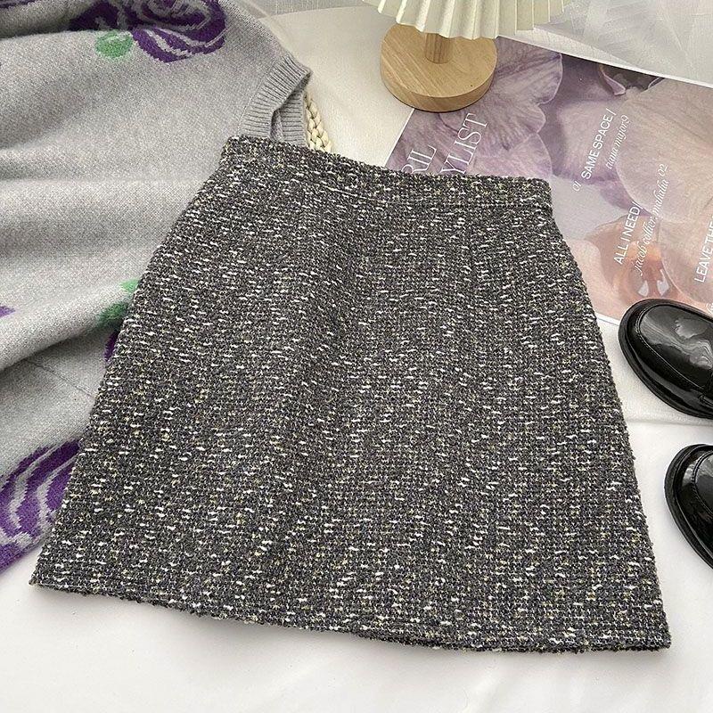 Chân Váy Chữ a Lưng Cao Màu Tím Phong Cách Hàn Quốc Thời Trang Thu Đông 2022 Cho Nữ