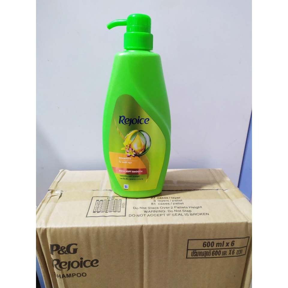1 Thùng 6 Chai Dầu Gội Rejoyce Thái Lan 600ml suôn mềm mượt