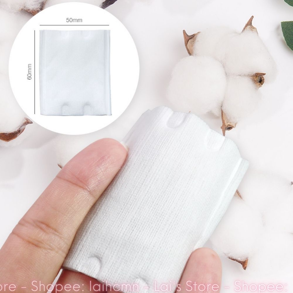 Bông Tẩy Trang Cotton Pads 222 Miếng 3 Lớp 100% Cotton Sợi Bông Tự Nhiên Mềm Mịn Thấm Hút Tốt An Toàn Cho Da - Laihcmn