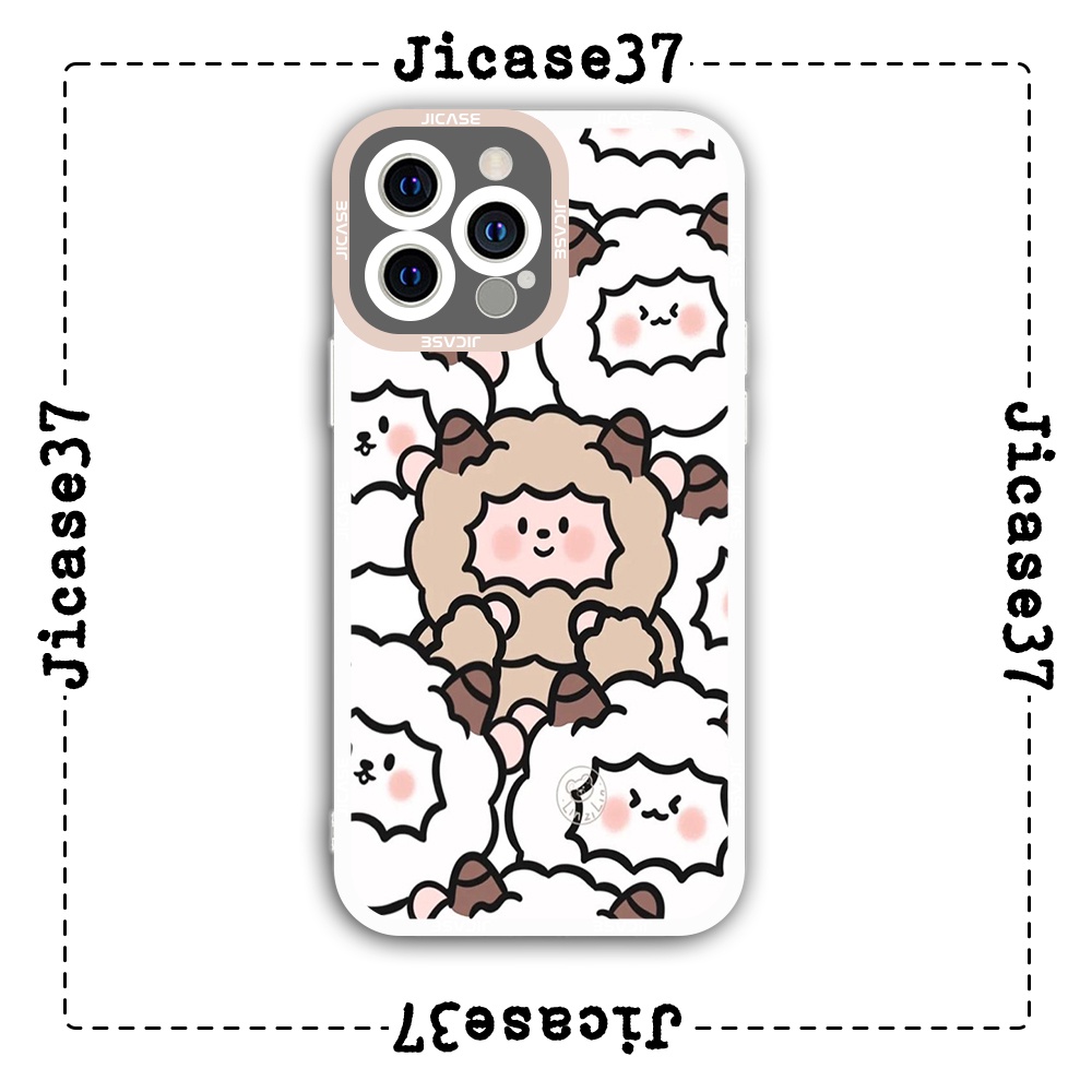 Ốp lưng iphone cạnh vuông Jicase em bé chăn cừu 6plus/6s/6splus/7/7plus/8/8plus/x/xs/11/12/pro/max/plus/promax