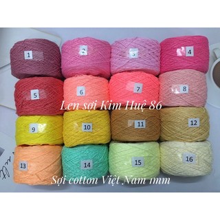 Sợi cotton việt nam 1mm ( từ màu 41 đến màu 60)