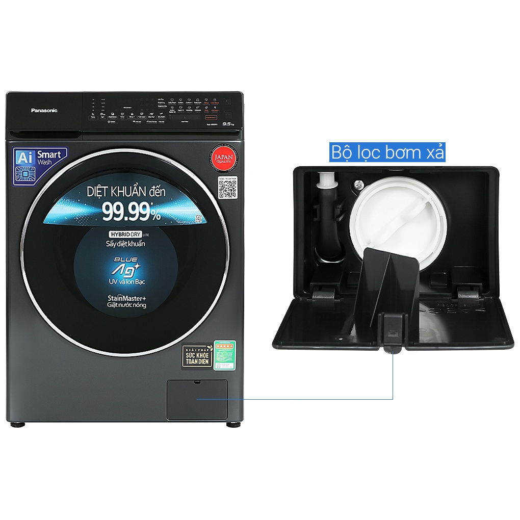 [MIỄN PHÍ GIAO LẮP] NA-V95FR1BVT - Máy giặt Panasonic Inverter 9.5 Kg NA-V95FR1BVT