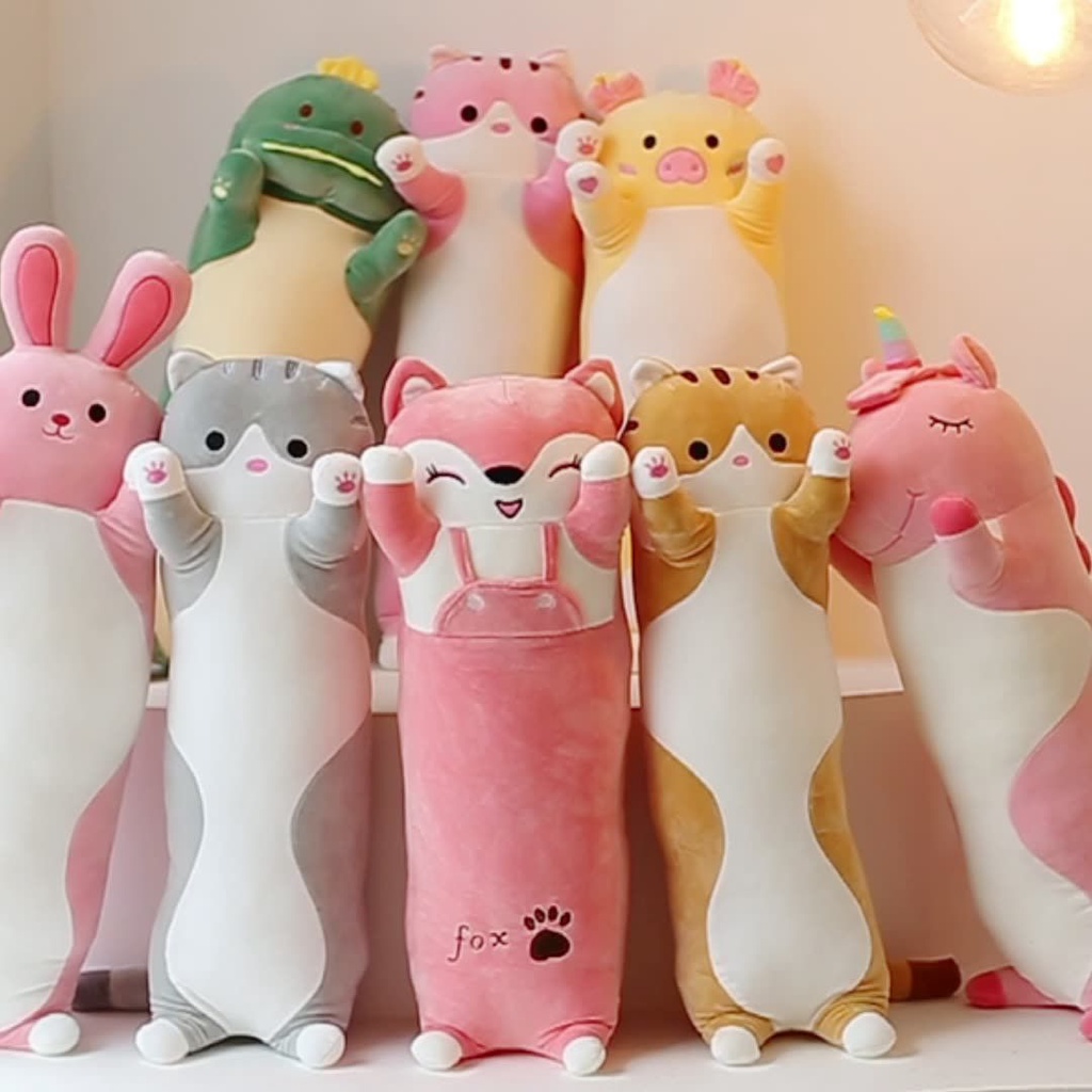 Sleeping Dinosaur Plush Toys Unicorn Cat Plush Toys Cartoon Stuffed Animals 70/90/120CM Soft Long Sleeping Pillow Dolls Children Birthday Gift