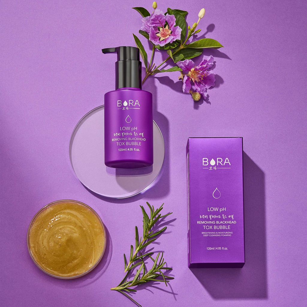 Sữa rửa mặt thải độc loại bỏ mụn đầu đen Bora Removing Tox Bubble lọ 120ml