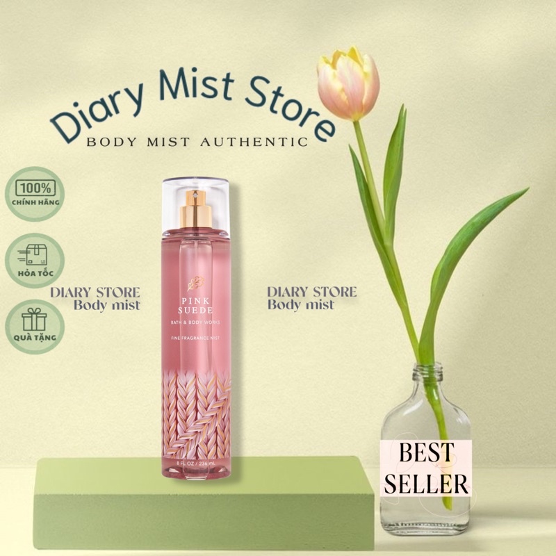 𝐃𝐢𝐚𝐫𝐲𝐦𝐢𝐬𝐭.𝐬𝐭𝐨𝐫𝐞  XỊT THƠM TOÀN THÂN BATH & BODY WORKS - PINK SUEDE