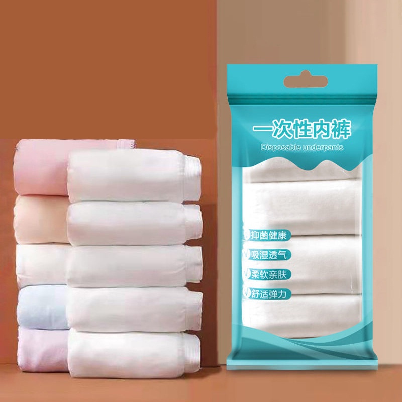 (5 Cái) Quần Lót Cotton Dùng Một Lần Cao Cấp Mềm Mại Thoải Mái Cá Nhân JP5