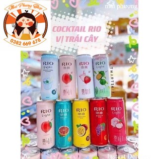 Lon 330ml Nước uống trái cây lên men cao cấp Rio light