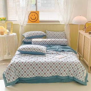 Sét cotton đũi chăn ga gối 5 món