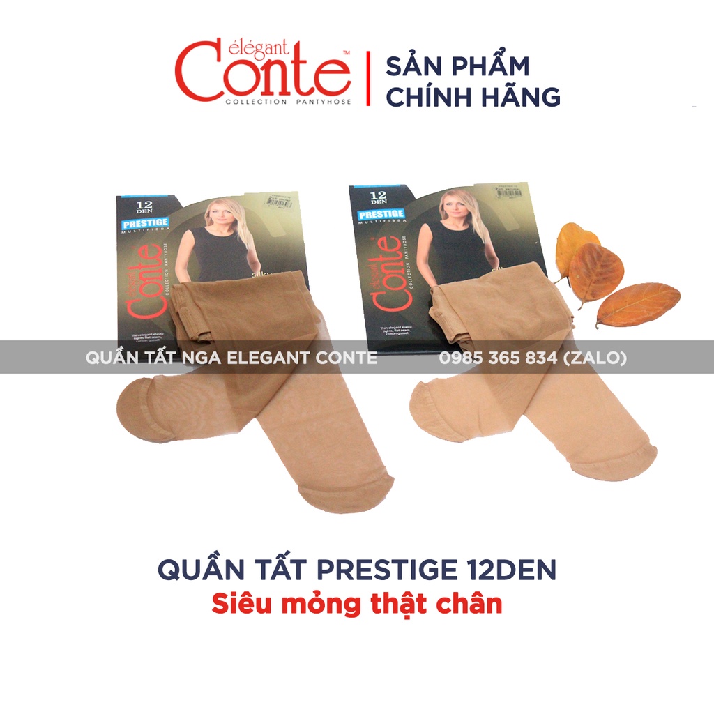 Quần tất Nga Prestige 12Den CONTE màu da siêu mỏng thật chân, siêu dai bền, chống nắng, giữ nhiệt - contevn
