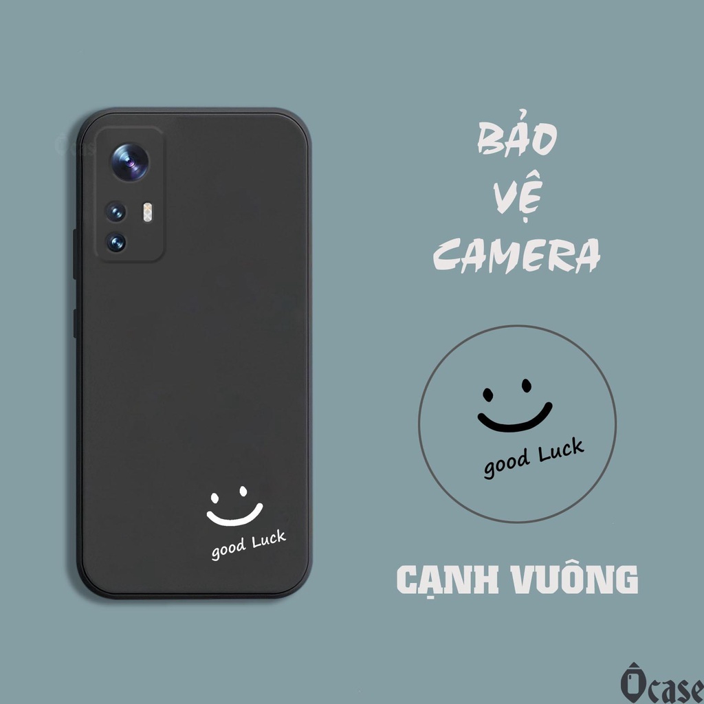Ốp lưng Xiaomi 12 / 12X / 12 Pro in hình mặt cười may mắn cạnh viền vuông có bảo vệ camera