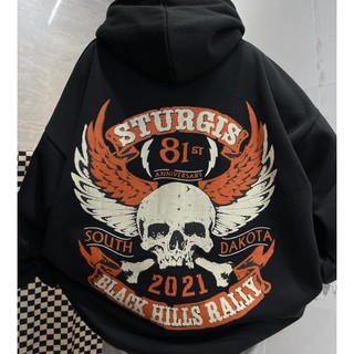Áo nỉ hoodie đâu lâu tung cánh