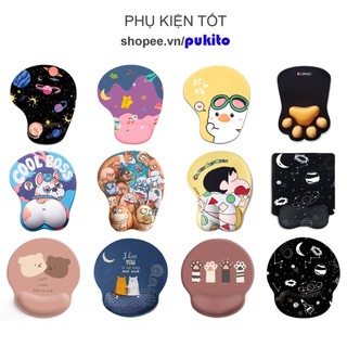 Lót Chuột Có Đệm Silicon Hình Mông Cún Husky, Poodle, Pug, Corgi Cực Xịn Siêu Xinh, Mouse Pad Anime, Gaming