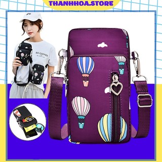 Túi đeo chéo nữ đi chơi đựng điện thoại chống nước thời trang đẹp thể thao nhỏ gọn mini màu đen cute cá tính