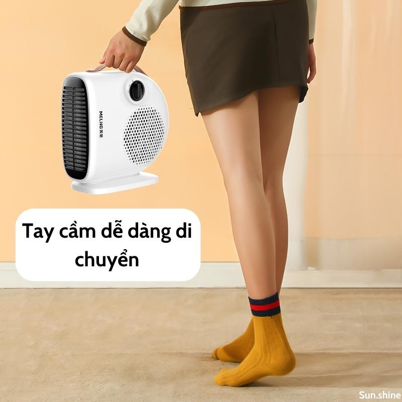 Máy sưởi mini để bàn cao cấp công suất 2000w tiết kiệm điện, Quạt sưởi mini an toàn chống cháy nổ và giảm tiếng ồn