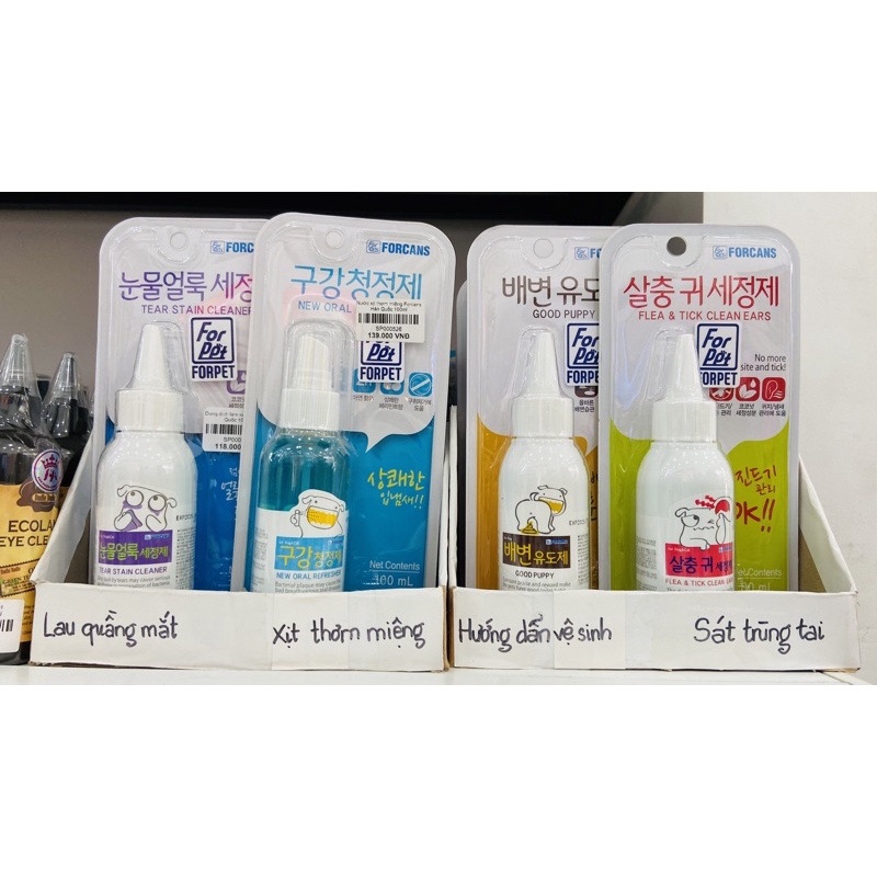 Lau quầng mắt, xịt thơm miệng, sát trùng tai, hướng dẫn vệ sinh cho chó