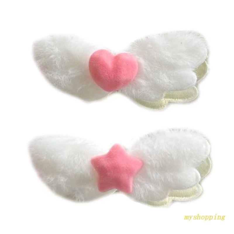 Kẹp Tóc Hình Đôi Cánh Bằng Lông Nhung Dễ Thương Xinh Xắn Cho Nữ