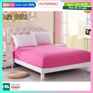 [thanh lý]Ga Chống Thấm Màu bo chun[chân đệm dày tối đa 20cm]màu hồng