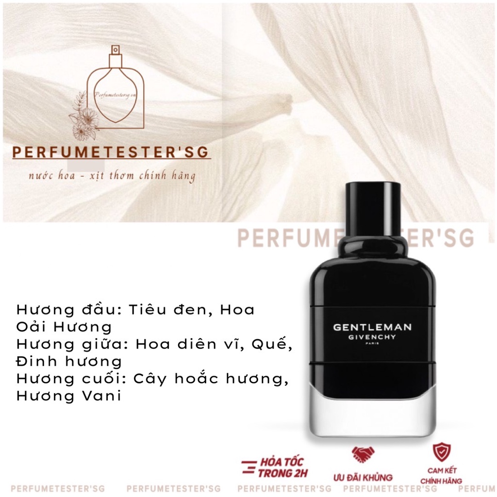 Nước hoa unisex   Gentleman Givenchy EDP -perfumetester