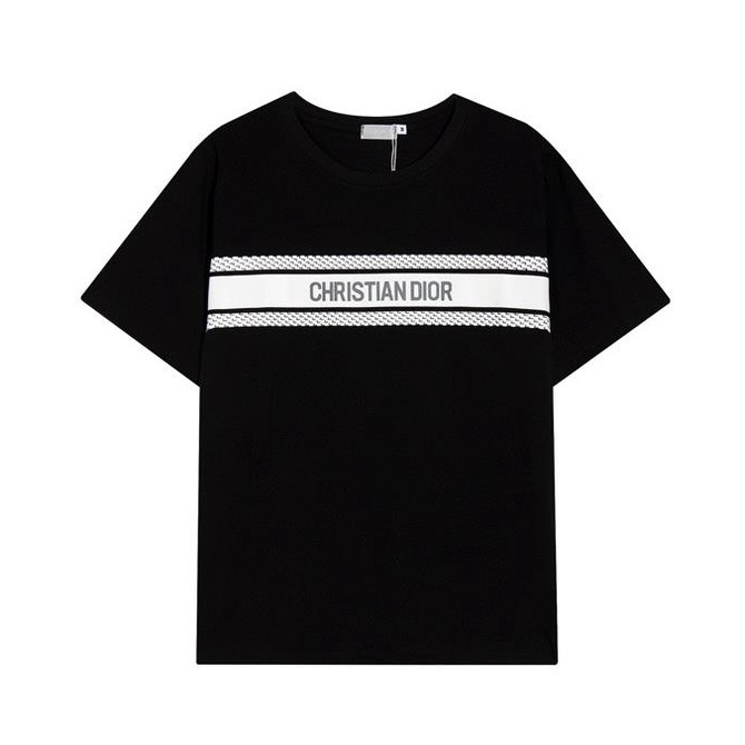 Áo Thun Unisex Tay Ngắn Sọc Ngang Bằng Cotton Phong Cách Mới Xuân 2023