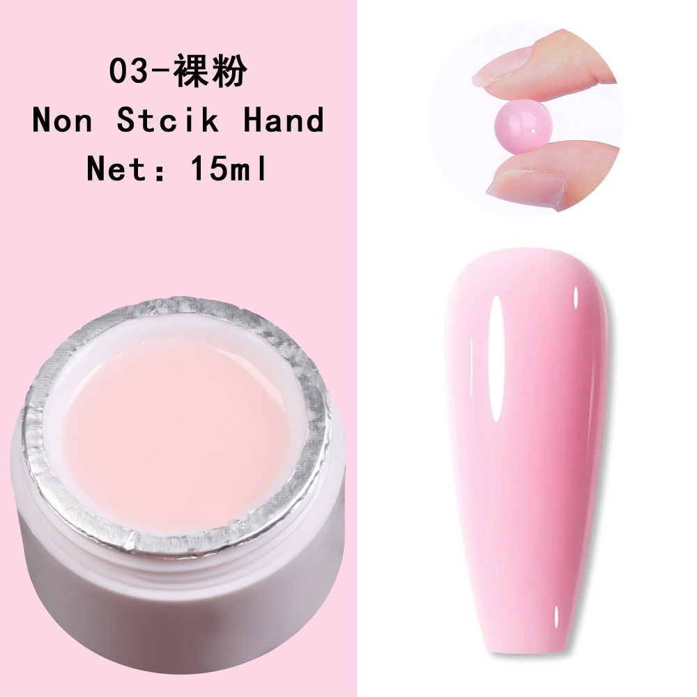 Gel Nối Dài Móng Tay 15ml Không Dính Màu Nude Hồng Trong Suốt DIY