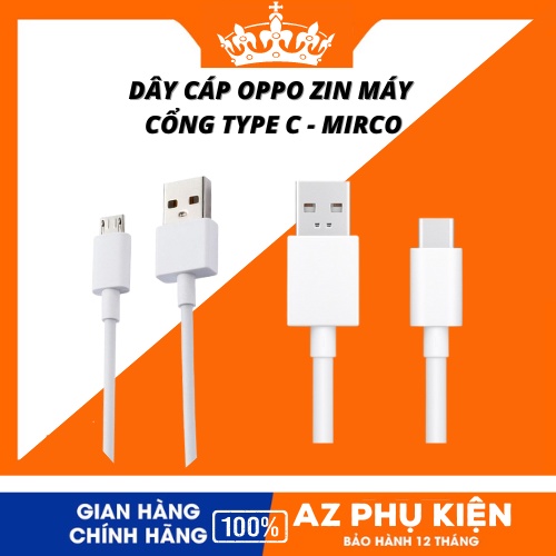 Dây cáp sạc oppo 2A zin máy , cáp sạt micro usb loa đài, không kén củ xạc điện thoại, dây dài 1m sạc nhanh DATA